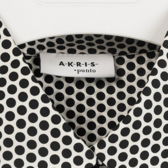Akris Punto White & Black Polka-Dot Cotton Buttoned Shirt - Picture 7 of 9